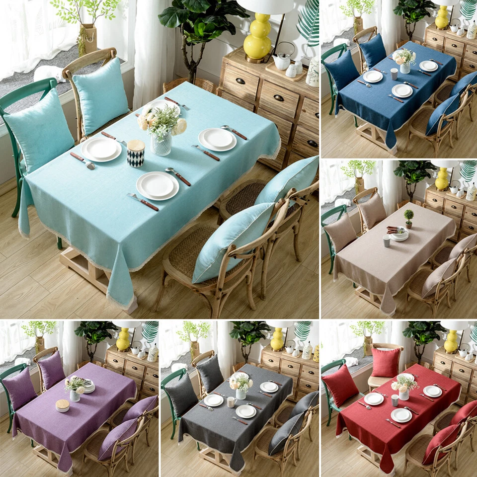 Tablecloth Dining Table Cloth Cover Tabletop Party Dinner Party - Image 3 of 4