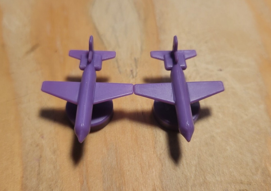 Set of 2 Replacement Purple Planes Take Off Board Game Educational ...