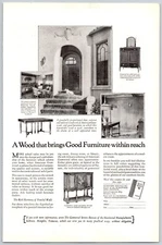 1925 Print Ad Gumwood Service Bureau Wood that brings Good furniture within