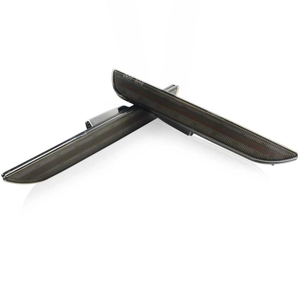 Lente ahumada LED rojo parachoques trasero luces marcadoras laterales lámpara para Ford Mustang 2015-up Foto 4 de 4