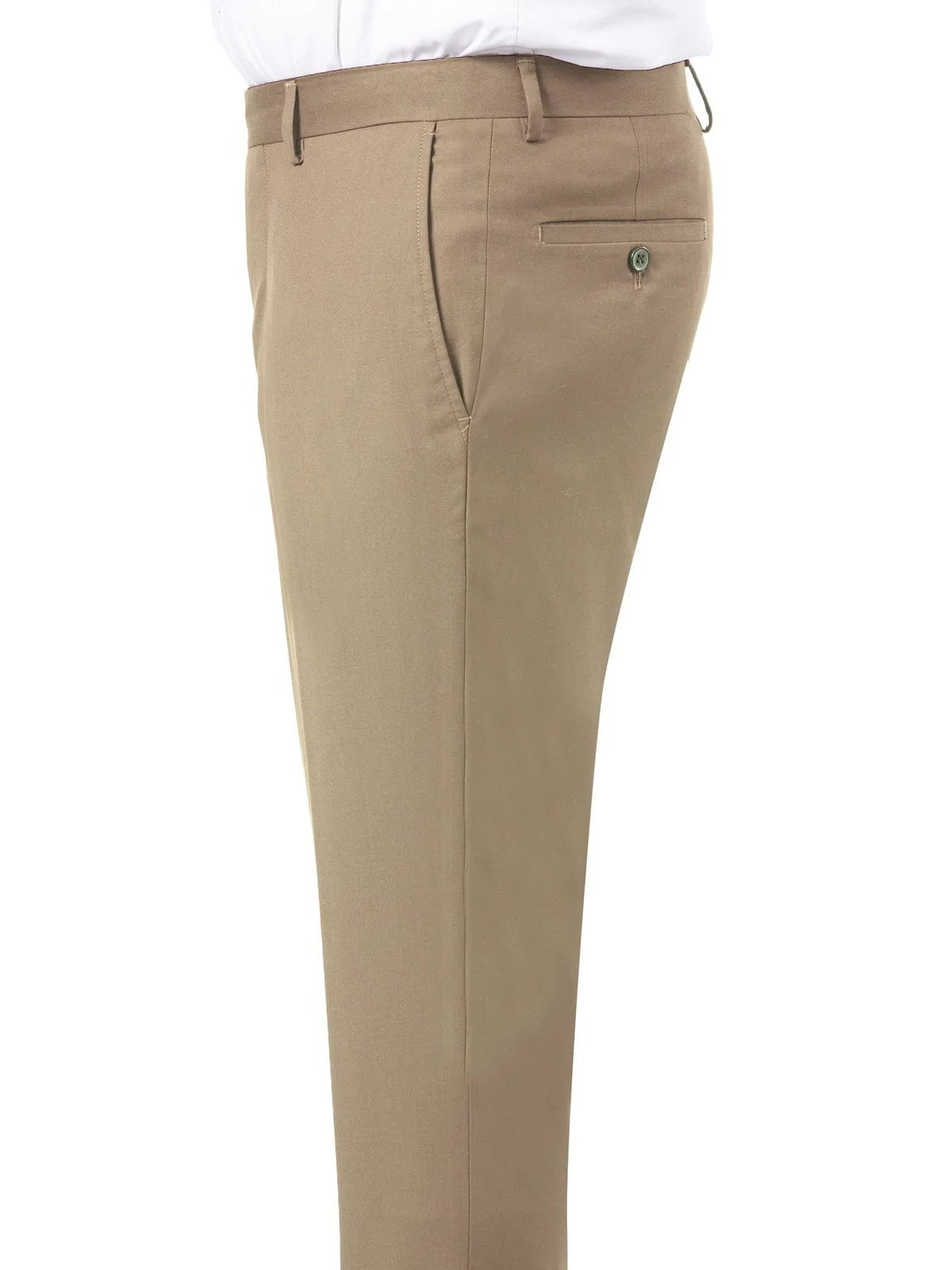 Мужские однотонные темно-коричневые брюки Kent - Park обычного покроя с плоской передней частью