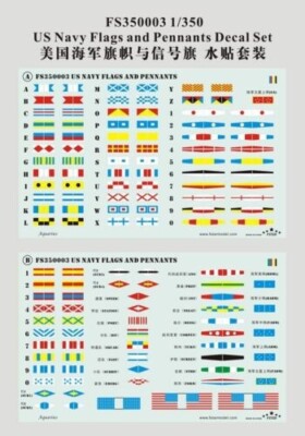 Five Star Model FS35003 1/350 USN Flags & Pennats Decal Set