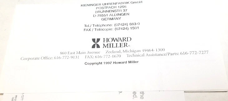 John Deere Edition HOWARD MILLER TABLE TOP CLOCK "TEMPLETON" License Employee - Image 3 of 4