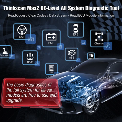 2025 THINKSCAN MAX 2 BT Profi KFZ Diagnosegerät Auto OBD2 ALLE SYSTEM ECU Coding - Bild 7 von 12