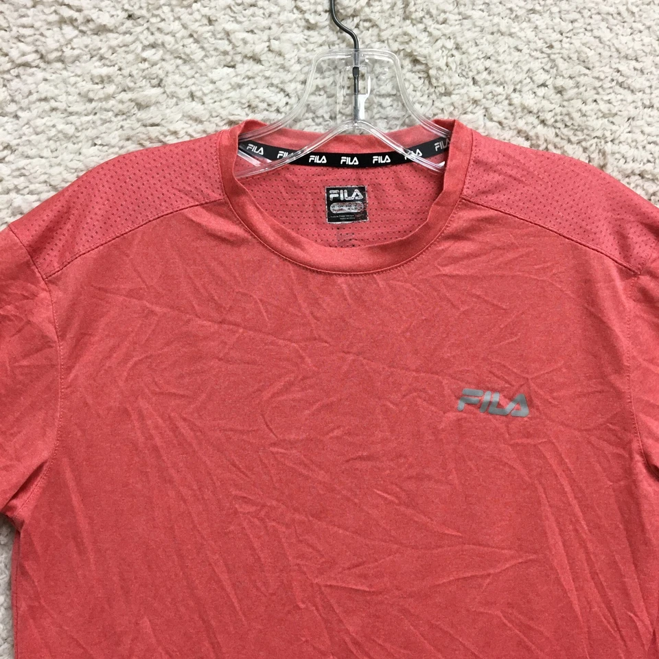 FILA Shirt Small Adult Pink Crew Neck Short Sleeve Athletic Casual Tee Mens S - Image 2 of 4
