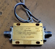 MITEQ RF Amplifier Model AMF-3D-00100200-12-13P 0.1 to 2GHz SMA  15V