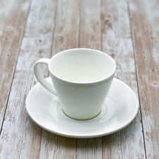 Set of 6 6 FL OZ 180 ML TEA CUP SAUCER White