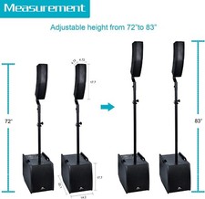 PRORECK 12" Powered PA System 3000W Bluetooth Outdoor Event Mega Party Concert