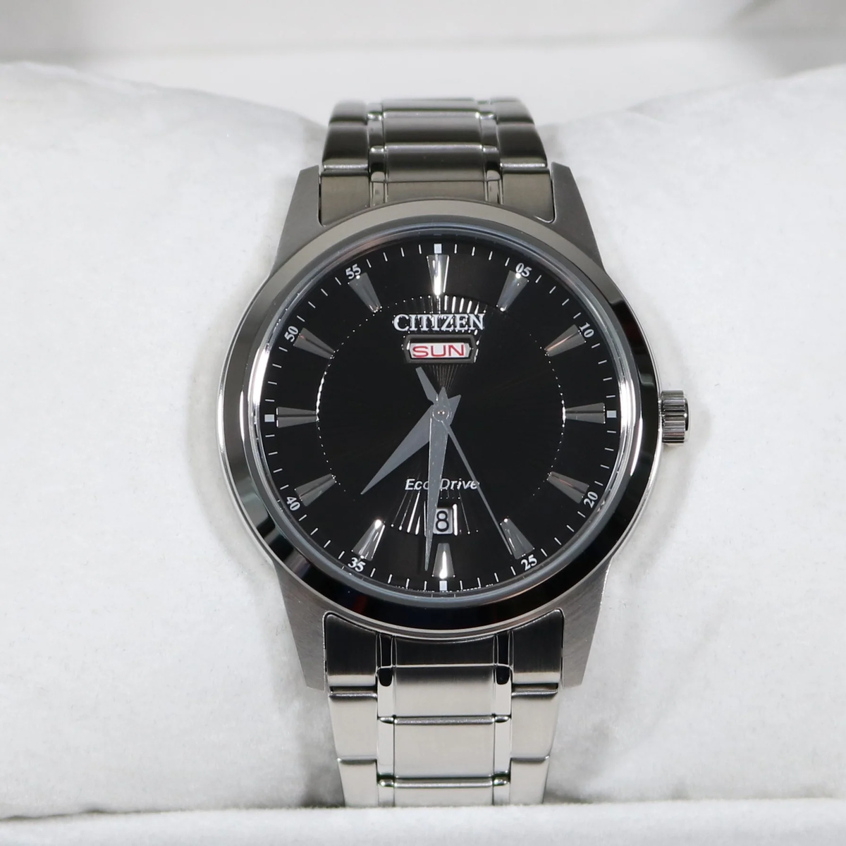 Citizen Eco-Drive Black Dial Stainless Steel Men's Dress Citizen Eco-Drive Black Dial Stainless Steel Men's Dress