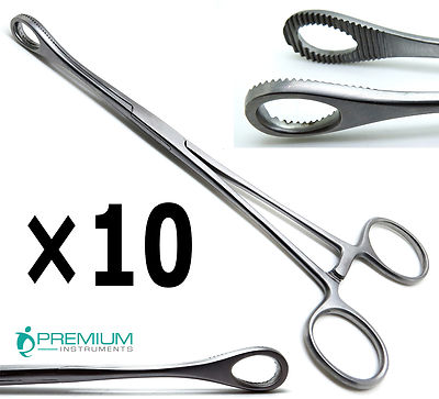 10× Foerster Sponge Forceps 8'' Straight Serrated Jaws Surgical Instruments