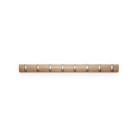 Umbra Flip Wood Wall-mounted Hook System With 8 Hooks Natural Umbra Flip Wood Wall-mounted Hook System With 8 Hooks Natural