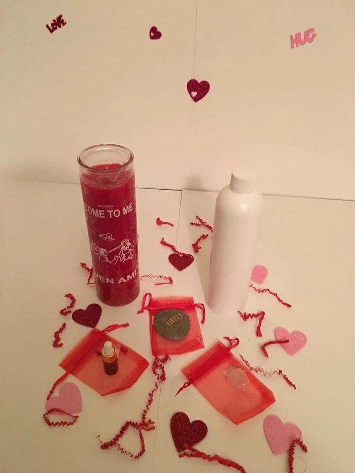 Paquete de amor aceite esencial, amor, cristal para atracción amor y amor vela  Foto 2 de 2