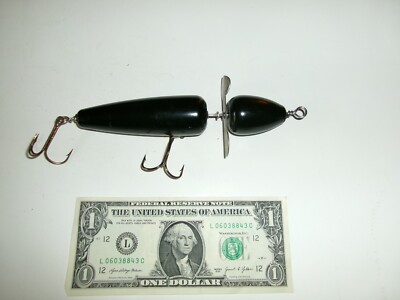 Vintage Bauer Chippewa Globe Wood Muskie Musky Topwater Lure - Used* *READ*