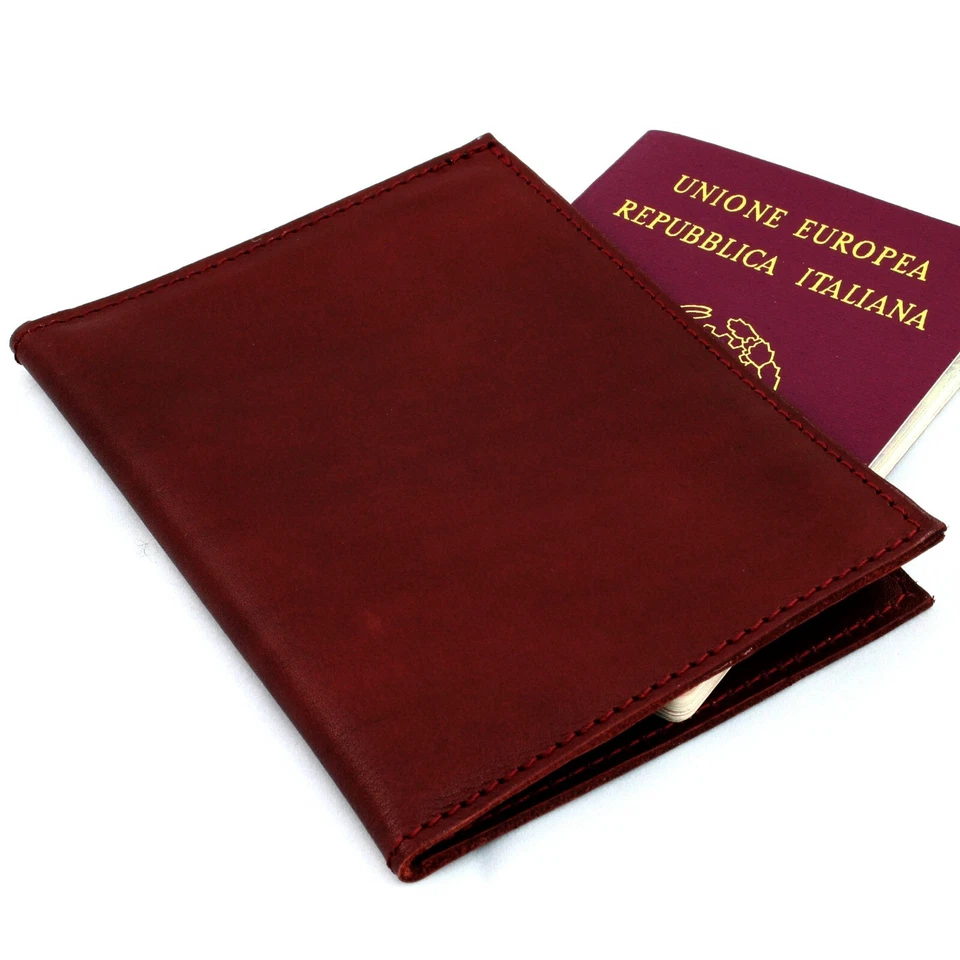 CUSTODIA PORTA PASSAPORTO IN PELLE DOCUMENTI DA VIAGGIO UOMO DONNA PORTAFOGLI - Immagine 4 di 4