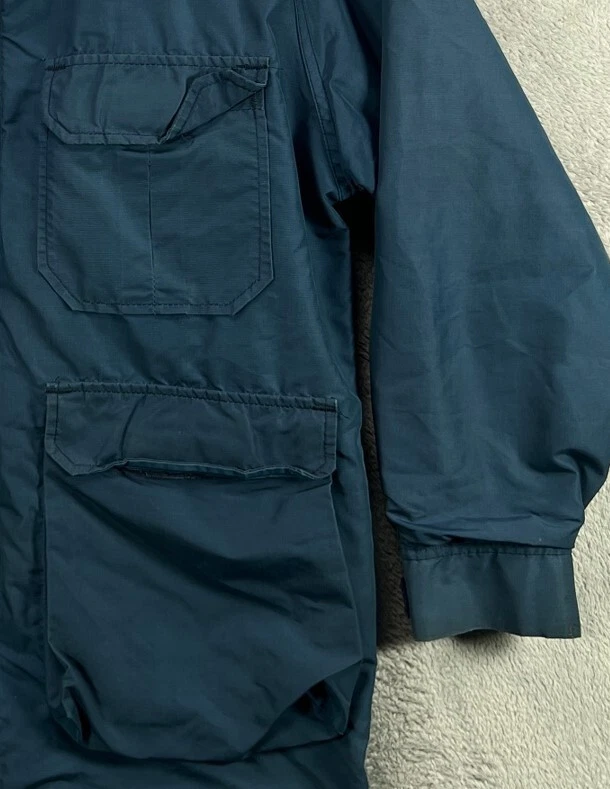 Casaco Parka Vintage WOOLRICH Mountain Parka Flanela Forrado de Lã Capuz Médio EUA 80 - Imagem 4 de 4