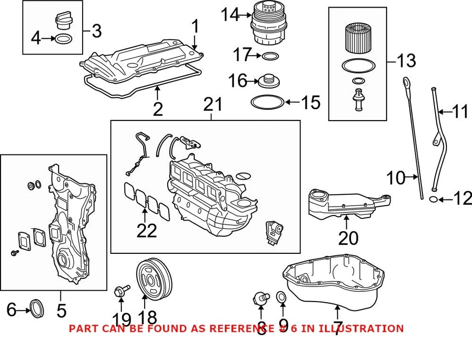Подлинное уплотнение переднего коленчатого вала двигателя от оригинального производителя для Avalon Camry Highlander RAV4 Venza - Изображение 2 из 2