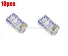 10Pcs RJ45 CAT5 CAT5E 8P8C Modular Network Cable Lan Connector End Plug iq