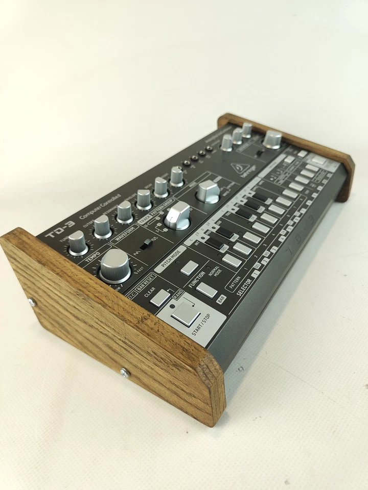 Behringer TD3 Real Oak Wood Stand Side panel Bass Line Synthesizer Wooden Stand - Image 4 of 4