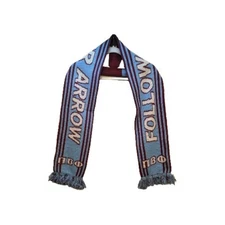 Pi Beta Phi Sigma Sorority Winter Scarf White Blue Follow Your Arrow Academia 