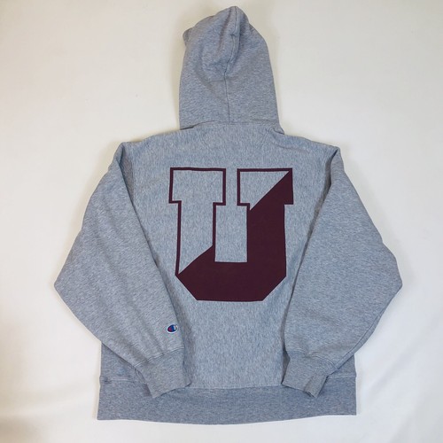 Union College Champion Double Sided Gray Hooded Sweatshirt Adult Size Medium - Picture 2 of 10