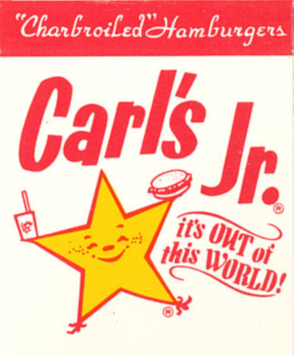 Vintage Carls Jr Hamburger Ad Reproduction Print Advertising 17x12