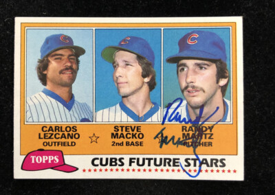 RANDY MARTZ 1981 TOPPS ROOKIE RC AUTOGRAPHED SIGNED AUTO BASEBALL CARD 381