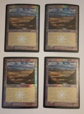 4 Plains Retro FOIL Commander Masters NM/M Alayna Danner MTG Magic the Gathering