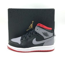  NEW Toddlers Baby Nike Air Jordan 1 Mid TD BLACK/CEMENT GREY DQ8425 006 