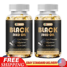 Black Seed Oil Capsules 2 120Softgels 1000mg Nigella Sativa Black Cumin Seed Oil