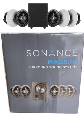 Sonance MAG5.1R 5.1-Ch 6 1/2'' In-Ceiling Surround Sound Speaker System add & 7.1