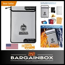 Fireproof Document Bag - Waterproof Zipper Storage, 2000°F Protection | 15"x11"