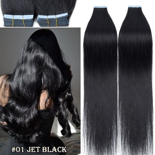 40pcs Thick Tape in 100% Real Human Hair Extensions Skin Weft Blonde 100G 16-24" - Picture 25 of 67