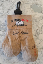 MySack Golf Ball Bag Sack It Takes Balls To Golf Funny Gag Gift Senior Edition