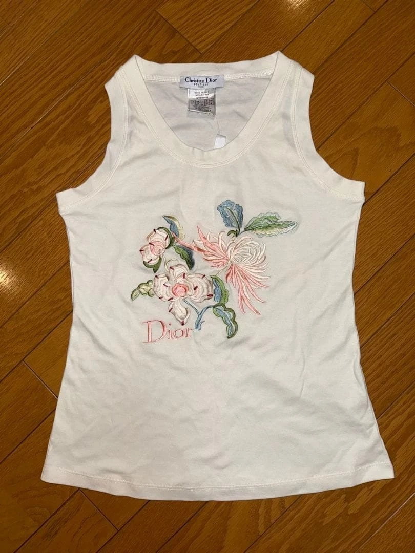 Vintage Christian Dior トロッター タンクトップ ホワイト Christian
