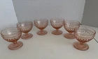 Vintage Anchor Hocking Pink Hobnail Sherbet Dishes - Set Of 6
