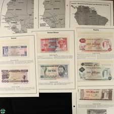World Currency Lot of 7 Notes - Guinea(2), Guinea Bissau(2) & Guyana(3)