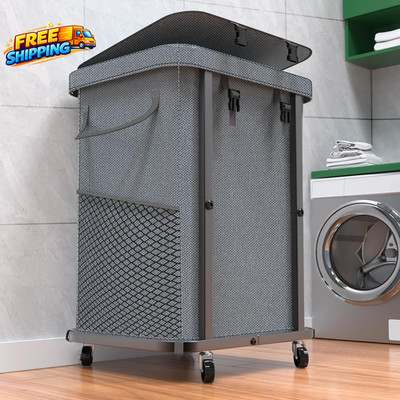 40 Gal 150L High Grade Large Laundry Basket with Wheels Rolling Laundry Hamper