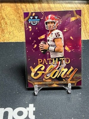 Carson Beck 2024 Bowman University U Path to Glory Pink Fuschia Refractor #/150