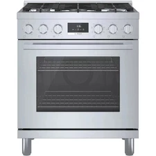 Bosch 800 Series HDS8055U 30" Freestanding Dual Fuel Range with 5 Sealed Burners