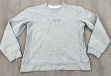 VTG Abercrombie Fitch Sweatshirt Mens Small Gray Pullover Crew Distressed Y2K