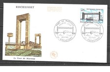 1968 FRANCE FDC ON FIRST DAY OF CIRCULATION CONGRESS BRIDGE ROCHEFORT