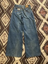Vintage 70s San Francisco Riding Gear Wide Leg Bell Bottom Jeans Women  s 28x32.5