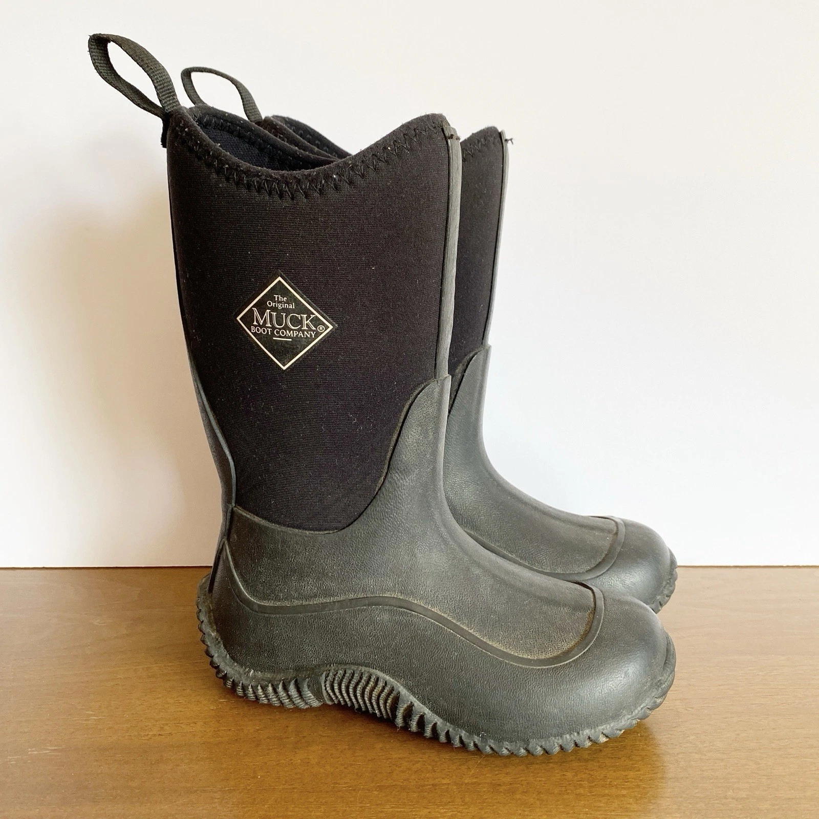 The Original Muck Boots Company Kids Size 11 Waterproof Rain Black Neoprene