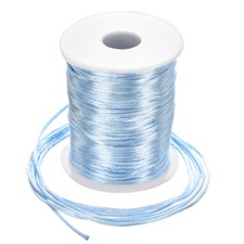 Nylon Satin Cord 2mm, 109 Yard Nylon String for Bracelet Sky Blue