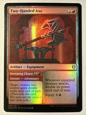 MTG / Two-Handed Axe / CLB / #203 / FOIL / Uncommon / NM