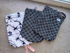 Nora's Nursery Wet Bags Gray Patterned White Blue Tie Dye Cloth Diaper Bag