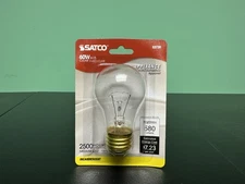 20 Pack Satco S3739 60W A15 Standard Clear Medium Base 130v Appliance Bulbs