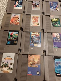 Huge NES 50 Game Lot Super Mario Tetris Metal Gear Excitebike Bionic Commando