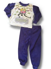 Vintage Kids Beetlejuice Pajama Set Size 4 1989 Geffen Films Purple Pants RARE 