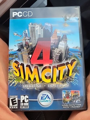 SimCity 4: Deluxe Edition PC Game 2003 Complete With Manual Simcity Rush Hour